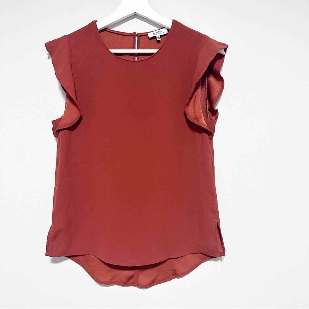 Babaton Terracotta Sleeveless Blouse